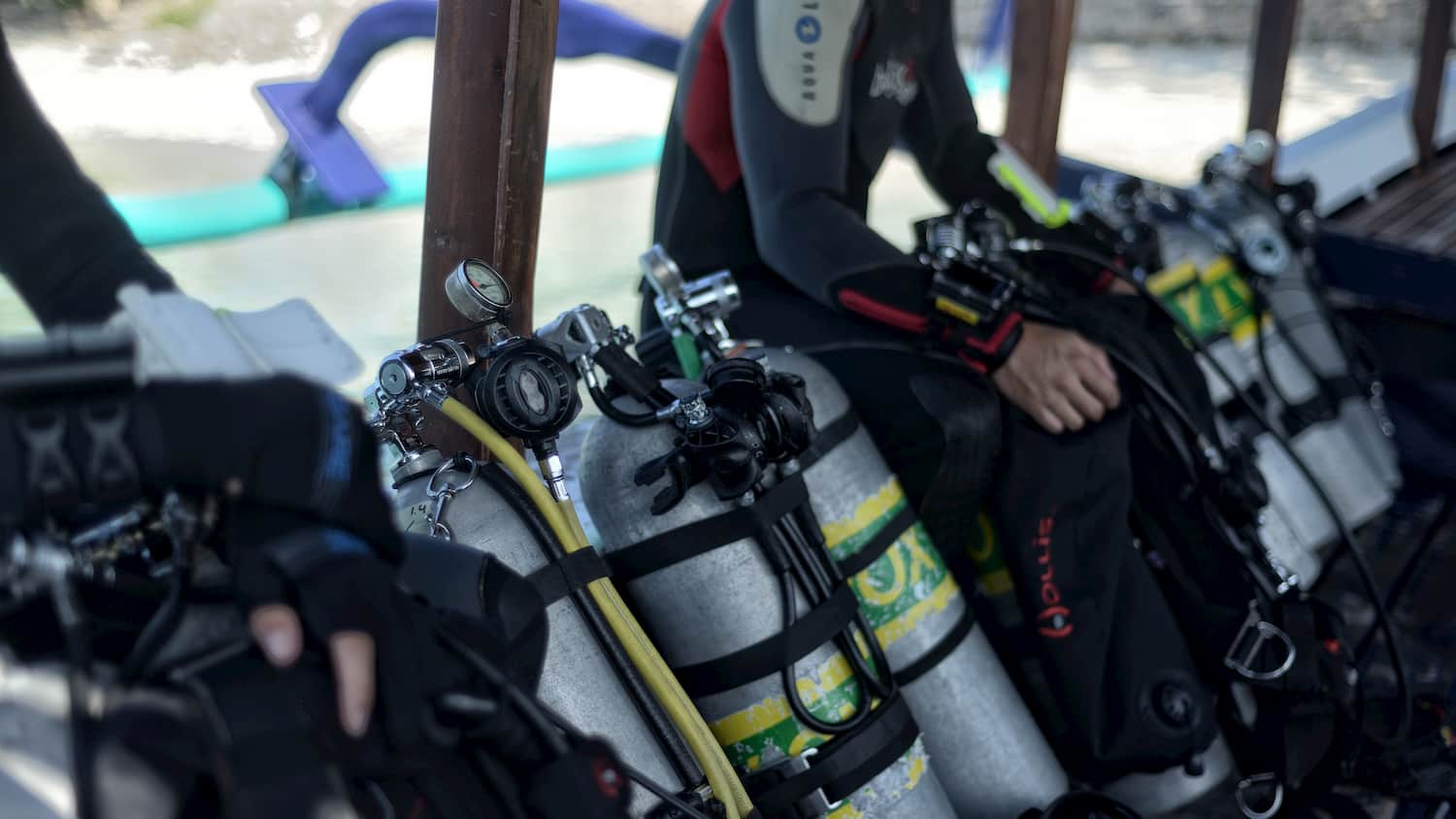 With our dedicated Tech Boats here at Trawangan Dive