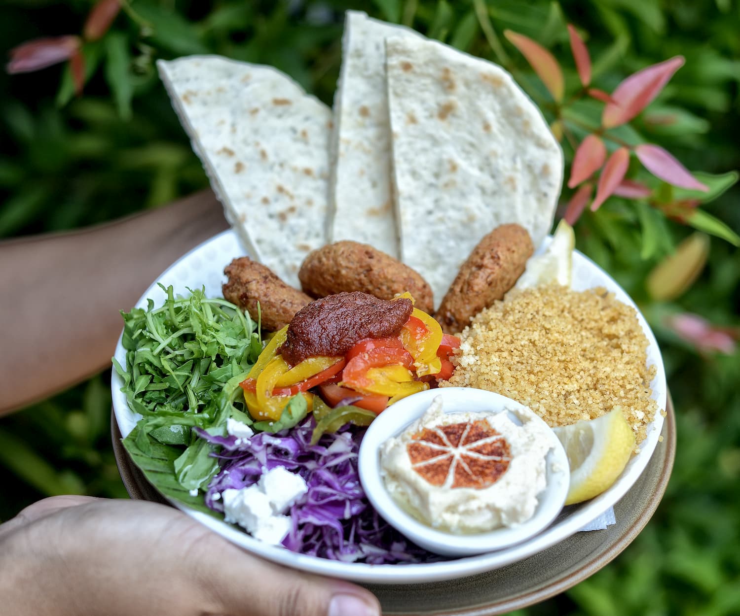 Vegan friendly option at Fat Cats. Falafel salad bowl